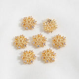 14K Zircon Flower Bracelet Holder Ornamental Beaded Cap Accessories