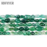 Green Carnelian Nature Gravel Beads 5mm-7mm for DIY Jewelry Making