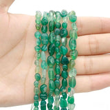 Green Carnelian Nature Gravel Beads 5mm-7mm for DIY Jewelry Making