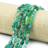 Green Carnelian Nature Gravel Beads 5mm-7mm for DIY Jewelry Making