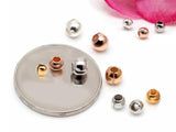 925 Sterling Silver End Cap Beads Spacer Charms for Diy Jewelry Making