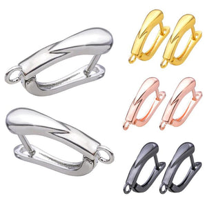 High Hoop Earring Hook Clasps Silver Leverback Earwire