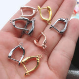 High Hoop Earring Hook Clasps Silver Leverback Earwire