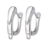 High Hoop Earring Hook Clasps Silver Leverback Earwire