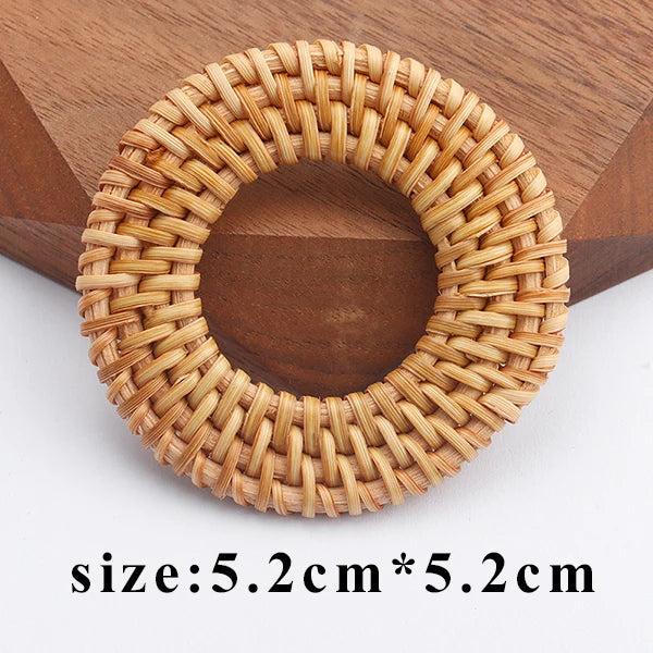 Bamboo Rattan Pendant M752 for DIY Earrings