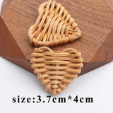 Bamboo Rattan Pendant M752 for DIY Earrings