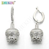 High Brass CZ Tassel Caps Pendant 12*32mm DIY Jewelry Findings
