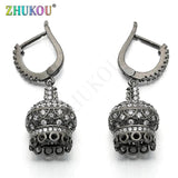 High Brass CZ Tassel Caps Pendant 12*32mm DIY Jewelry Findings