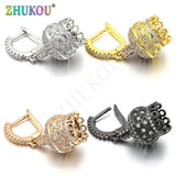 High Brass CZ Tassel Caps Pendant 12*32mm DIY Jewelry Findings