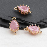 DIY Zircon Pendants 10pcs/lot 18k Plated Copper Jewelry Making