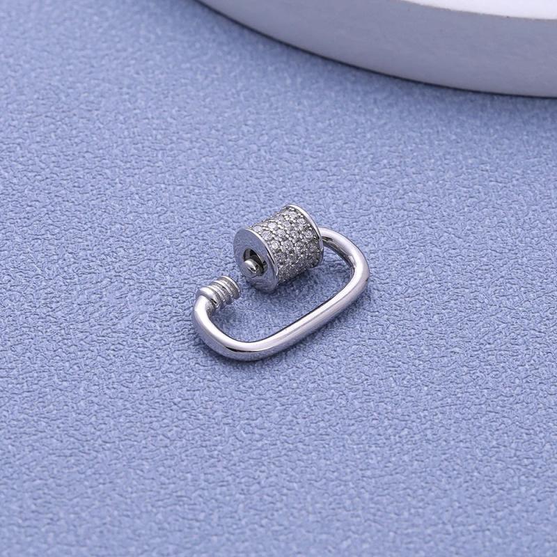 S925 Sterling Silver Turnbuckle DIY Jewelry Button Beaded Accessories