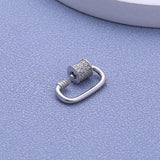 S925 Sterling Silver Turnbuckle DIY Jewelry Button Beaded Accessories