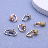 S925 Sterling Silver Turnbuckle DIY Jewelry Button Beaded Accessories