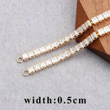 DIY Zircon Chain 18K Plated 0.3 Microns Copper Charms Jewelry Making