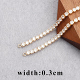 DIY Zircon Chain 18K Plated 0.3 Microns Copper Charms Jewelry Making