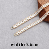 DIY Zircon Chain 18K Plated 0.3 Microns Copper Charms Jewelry Making