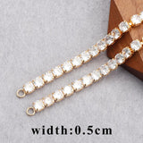 DIY Zircon Chain 18K Plated 0.3 Microns Copper Charms Jewelry Making