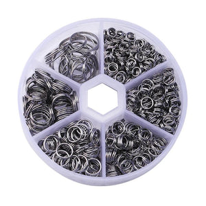 600pcs Stainless Steel Split Rings Jewelry Making 5mm-14mm