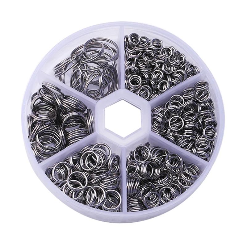 600pcs Stainless Steel Split Rings Jewelry Making 5mm-14mm