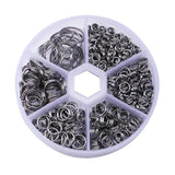600pcs Stainless Steel Split Rings Jewelry Making 5mm-14mm