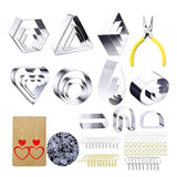 24 PCS Clay Earring Jewelry Cutters, Earring Cards & Hooks