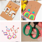 24 PCS Clay Earring Jewelry Cutters, Earring Cards & Hooks