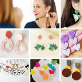 24 PCS Clay Earring Jewelry Cutters, Earring Cards & Hooks
