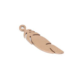 Polished Stainless Steel Feather Pendant DIY Jewelry Making