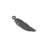 Polished Stainless Steel Feather Pendant DIY Jewelry Making