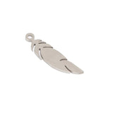 Polished Stainless Steel Feather Pendant DIY Jewelry Making