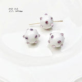 Acrylic Zircon Round Beaded Earrings Material