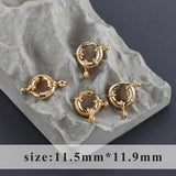 18k Plated Copper Necklace Clasp Hooks for Jewelry Making