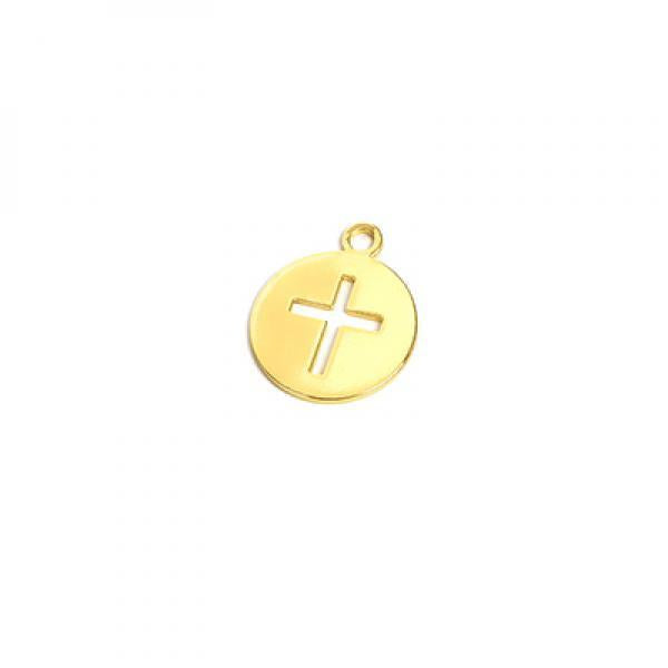 Brass Multicolor Hollow Cross Pendant DIY Jewelry Making