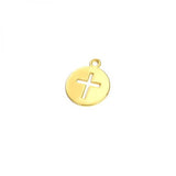 Brass Multicolor Hollow Cross Pendant DIY Jewelry Making