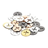 Brass Multicolor Hollow Cross Pendant DIY Jewelry Making