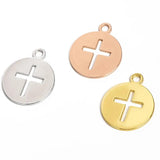 Brass Multicolor Hollow Cross Pendant DIY Jewelry Making