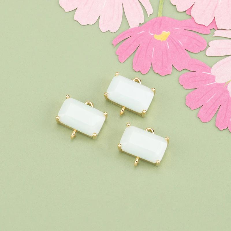 DIY Earring Pendants Charms Zircon Jewelry Making 6pcs/lot