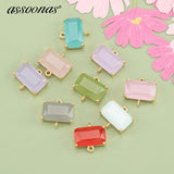 DIY Earring Pendants Charms Zircon Jewelry Making 6pcs/lot