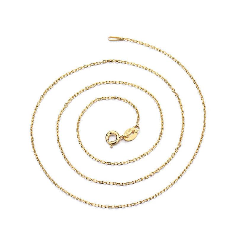 S925 Sterling Silver Necklace Eyelet Pearl Semi-finished Chains