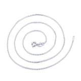 S925 Sterling Silver Necklace Eyelet Pearl Semi-finished Chains
