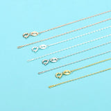 S925 Sterling Silver Necklace Eyelet Pearl Semi-finished Chains