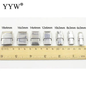 10pc Stainless Steel Magnetic Clasps Watch Band for Leather Cord Bracelet
