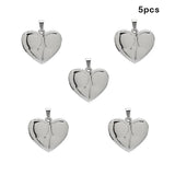 5Pcs Stainless Steel Heart Pendant Hanging Decorative Accessories