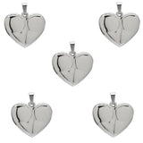 5Pcs Stainless Steel Heart Pendant Hanging Decorative Accessories