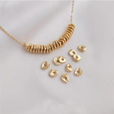 5.8mm 14K Plated Brass Tiny Spacer Beads for DIY Bracelet Making