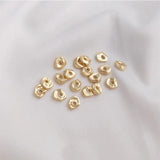 5.8mm 14K Plated Brass Tiny Spacer Beads for DIY Bracelet Making