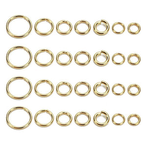 100Pcs Golden Stainless Steel Split Ring DIY Craft Accessories