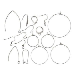 Silver Stainless Steel French Lever Earring Hooks for DIY Jewelry Making