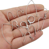 Silver Stainless Steel French Lever Earring Hooks for DIY Jewelry Making