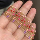 1m Copper Love Heart Drop Oil Chains Charms Necklace Bracelet Chains Finding